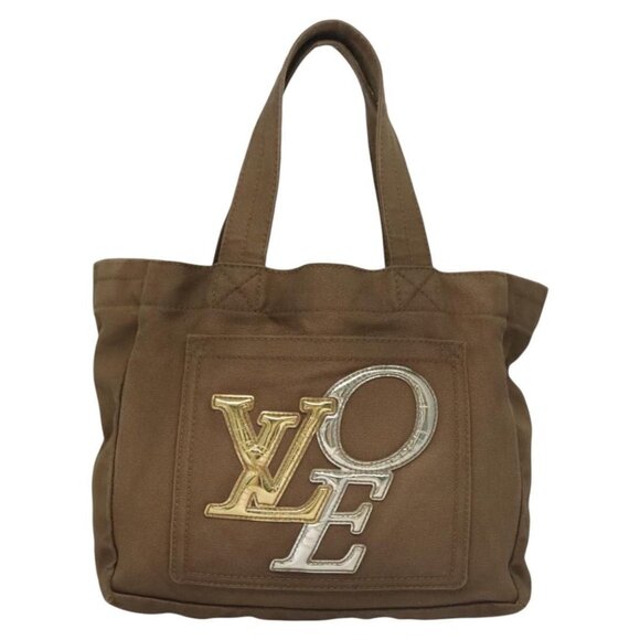 LOUIS VUITTON Thats Love PM Hand Bag Canvas Khaki Silver Gold - Picture 7 of 15